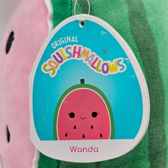 Squishmallows 8" Wanda the WATERMELON Girl Plush Kellytoy TAGS Green/Pink Clean - Picture 4 of 12